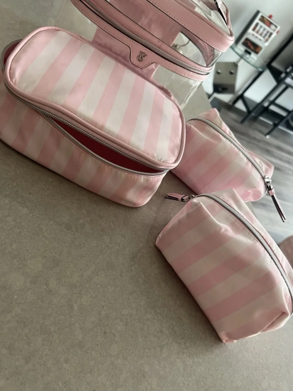 Lightly used Victoria secret originally $60 3 piece travel makeup vanity set
